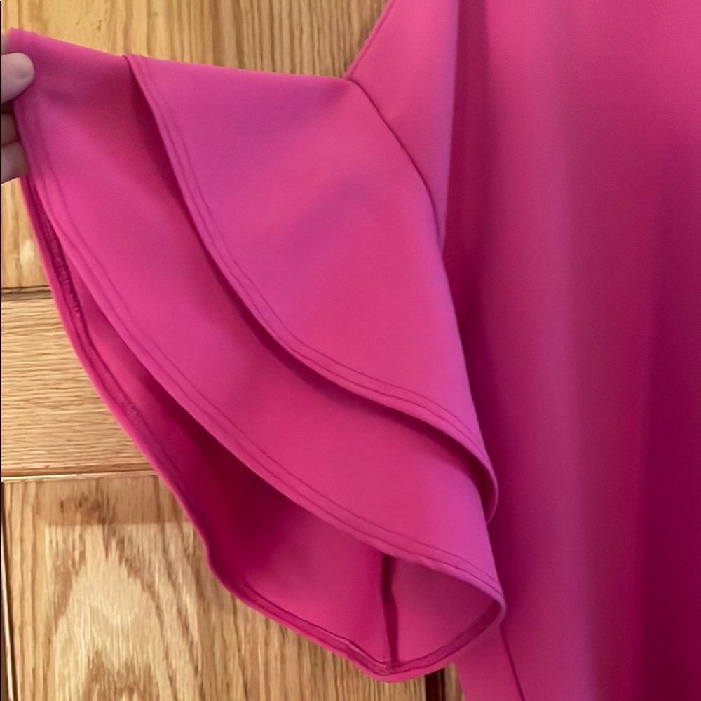 Pink Ruffle Sleeve Top - Picture 4 of 4